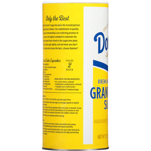 Domino Premium Pure Cane Granulated Sugar Canister 16 oz