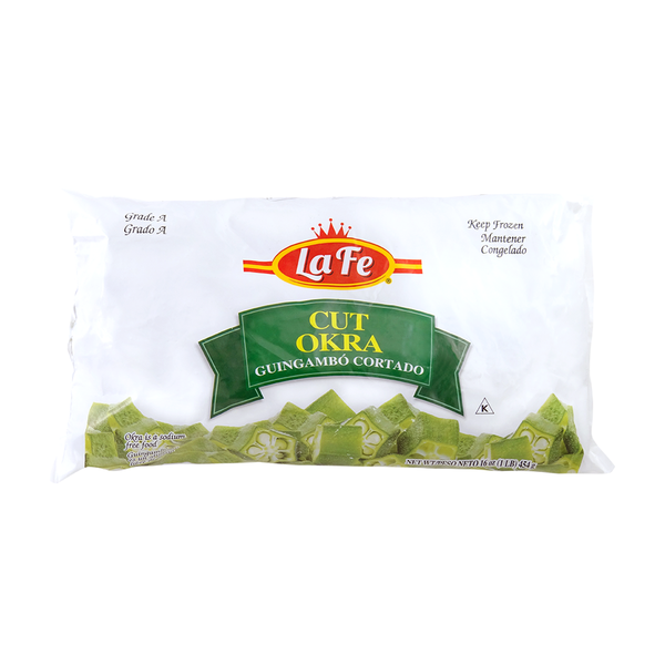 La Fe Cut Okra, Guingambó Cortado 16 oz