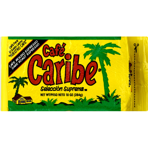 Cafe Caribe Dark Roast Espresso Coffee, Brick Pack 10 oz