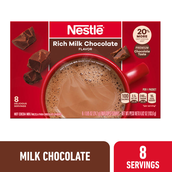Nestle Hot Cocoa Rich Milk Chocolate Flavored Mix Powder 6.829 oz