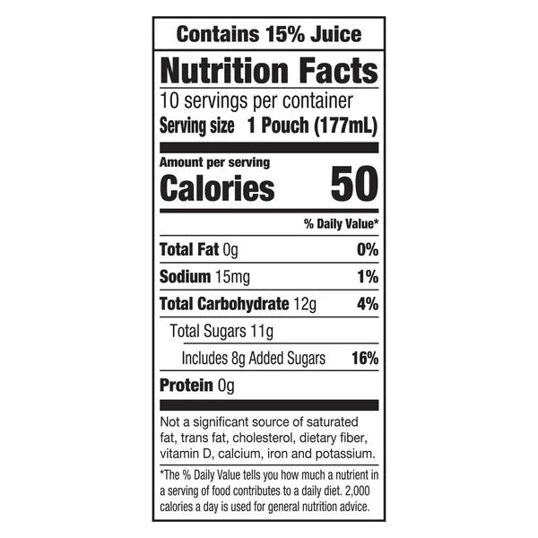 Capri Sun Fruit Punch Naturally Flavored Kids Juice Blend Drink Pouches 6 fl oz
