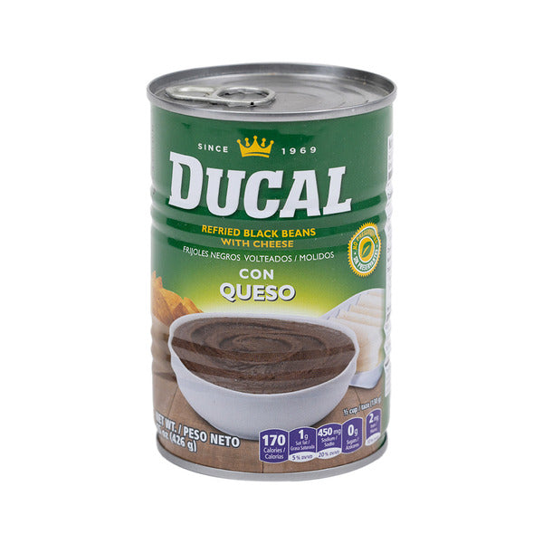 Ducal Refried Black Beans with Cheese 15 oz