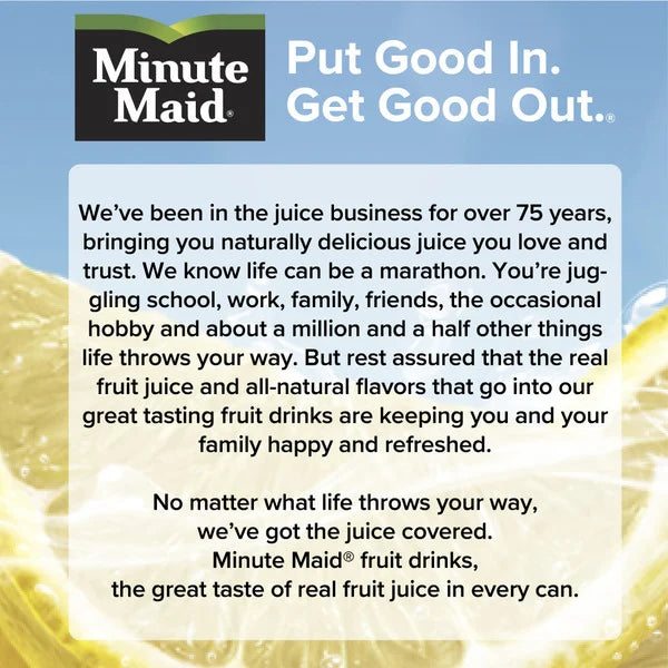 Minute Maid Lemonade Made W/ Real Lemons 12 fl oz