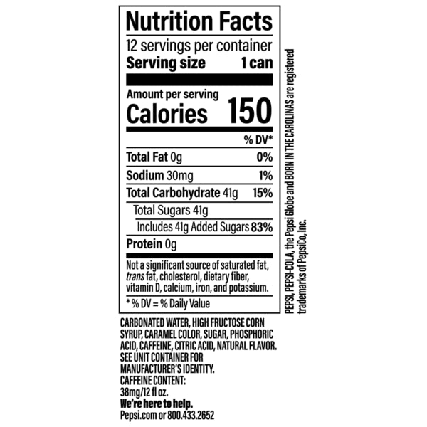 Pepsi Soda - Pack 12 fl oz