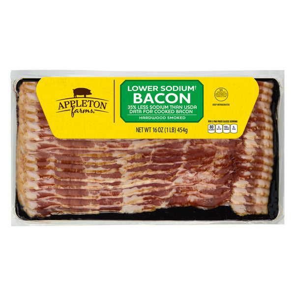 Appleton Farms Lower Sodium Bacon 16 oz