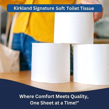 Kirkland Signature Soft Bath Tissue Toilet Paper, 2-Ply, 6 Rolls, 285 sq ft
