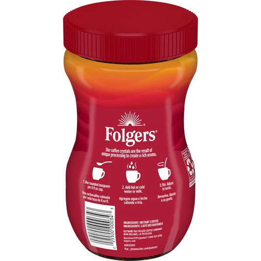 Folgers Classic Roast Instant Coffee 8 oz