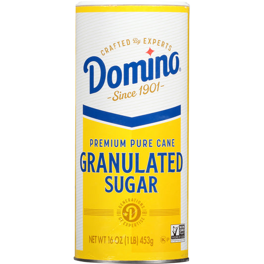Domino Premium Pure Cane Granulated Sugar Canister 16 oz