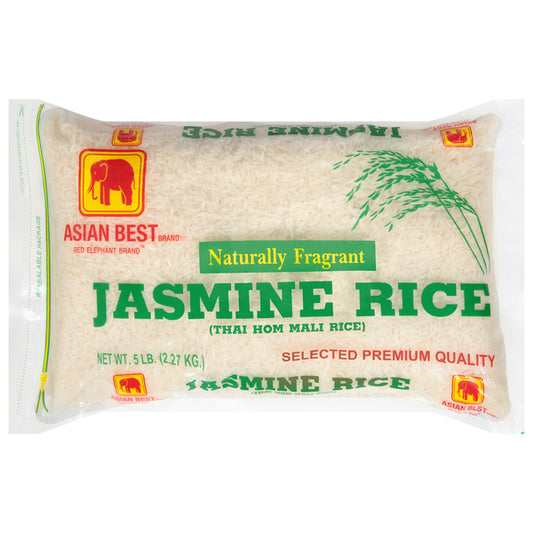 Asian Best Red Elephant Brand Jasmine Rice, Naturally Fragrant 5 lb