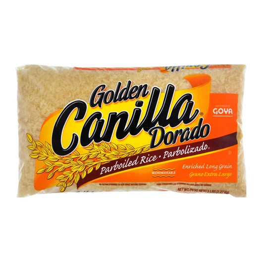 Goya Enriched Long Grain, Golden Canilla Parboiled Rice 5 lb