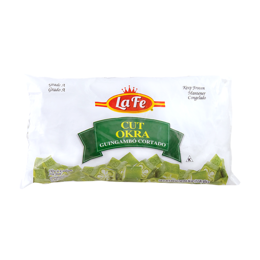 La Fe Cut Okra, Guingambó Cortado 16 oz