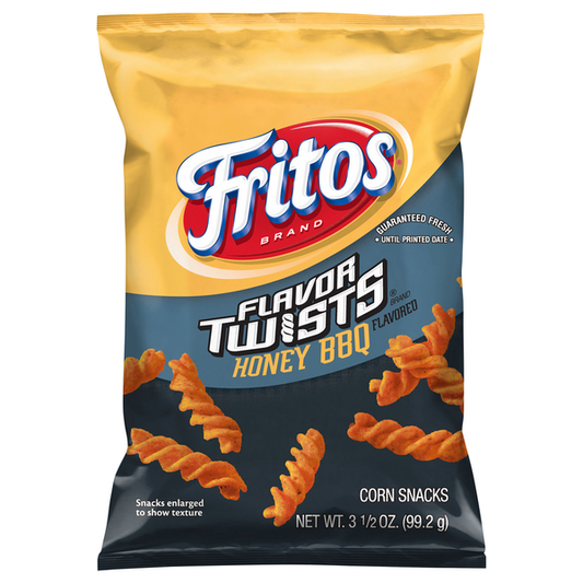 Fritos Flavor Twists Corn Snacks, Honey BBQ Flavored 3.5 oz