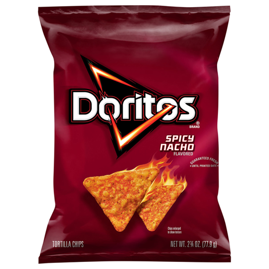 Doritos Flavored Tortilla Chips, Spicy Nacho 2.75 oz