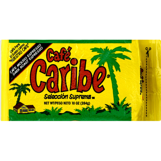 Cafe Caribe Dark Roast Espresso Coffee, Brick Pack 10 oz