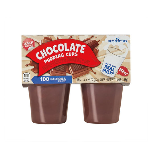 Lunch Buddies Chocolate Pudding Cups 3.25 oz