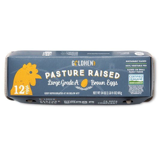 oldhen Pasture Raised Large Brown Eggs - Grade A 12 ct