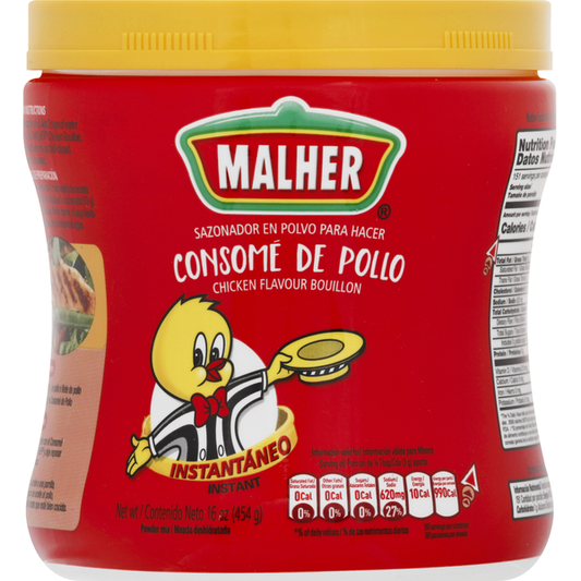 Malher Powder Mix, Chicken Flavor Bouillon, Instant 16 oz