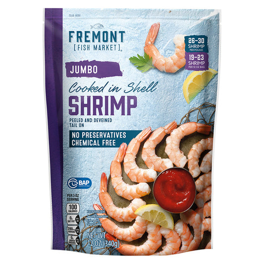 Fremont Fish Market Jumbo Cooked Shrimp 12 oz