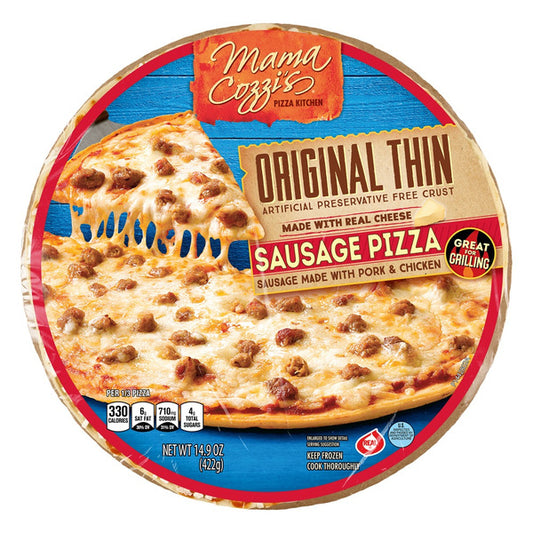Mama Cozzi's Pizza Kitchen Original Thin Crust Sausage Pizza 14.9 oz