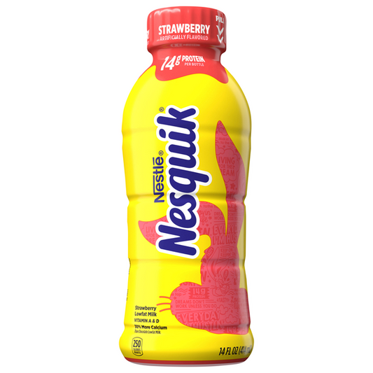Nestlé NESQUIK Strawberry Flavored Lowfat Milk Ready To Drink 14 fl oz