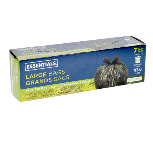 Essentials Flap Tie Large Bags 7 each