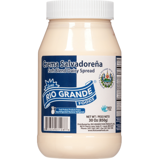 Rio Grande Foods Soft Blend Dairy Spread, Crema Salvadorena 30 oz