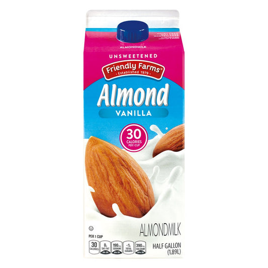Friendly Farms Vanilla Unsweetened Almondmilk 64 fl oz