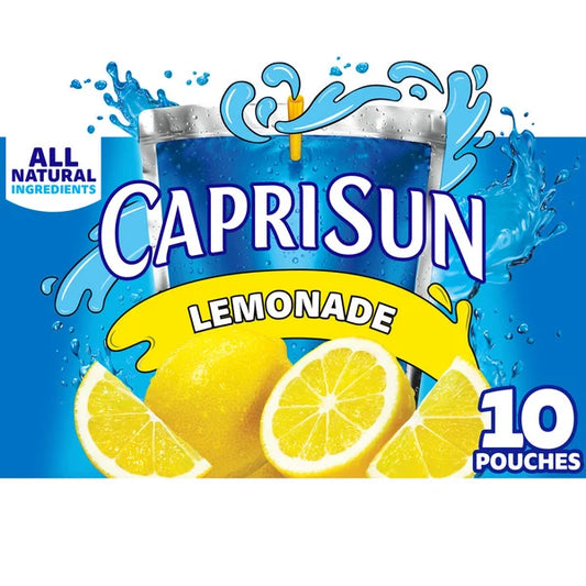 Capri Sun Lemonade Naturally Flavored Kids Juice Drink Pouches 6 fl oz