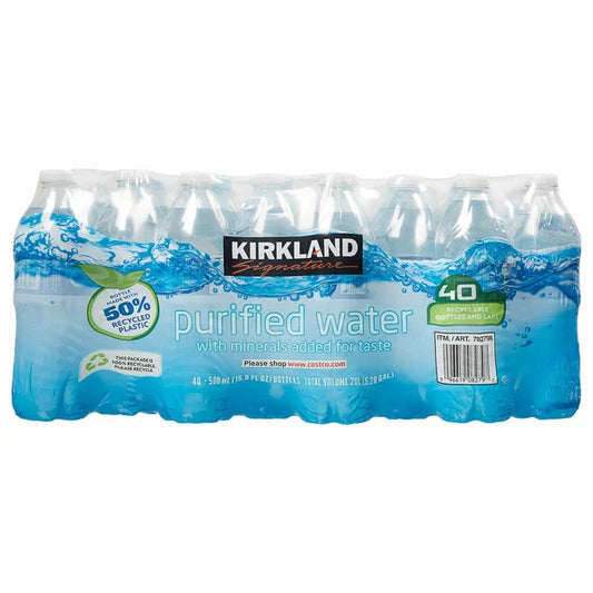 Kirkland Signature Purified Drinking Water, 16.9 fl oz, 40-count 16.9 fl oz