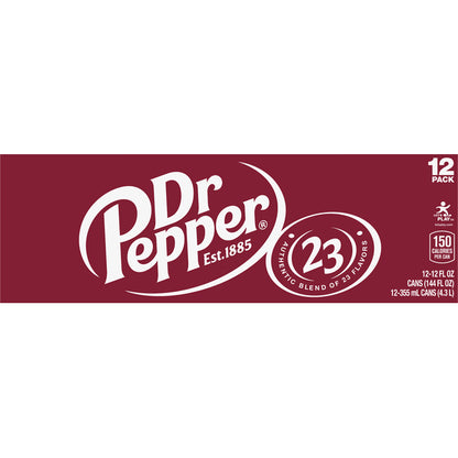 Dr Pepper Soda, 12 Pack 12 oz