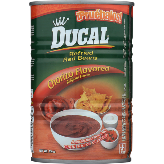 Ducal Bean Refried Red Chorizo 15 oz
