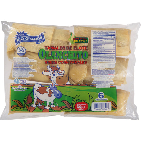 Rio Grande Foods Tamales, Green Corn 6 ct