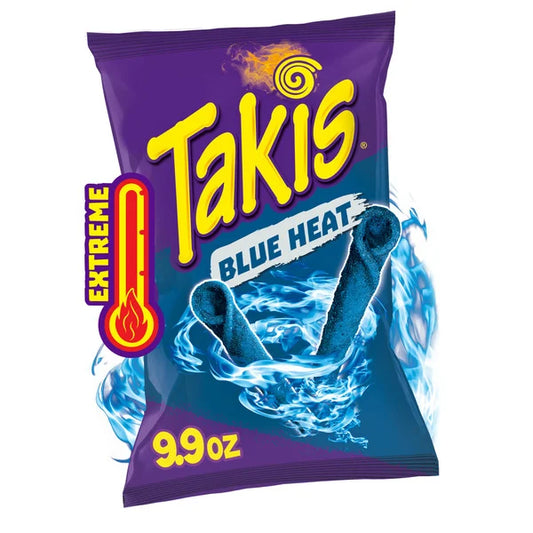 Takis Blue Heat Rolled Tortilla Chips Bag 9.9 oz