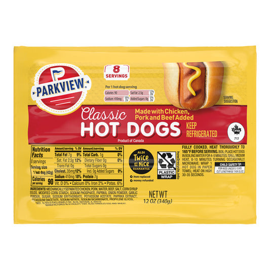 Parkview Hot Dogs 12 oz