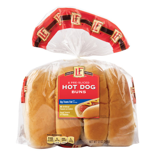 Fresh Hot Dog Buns 12 oz