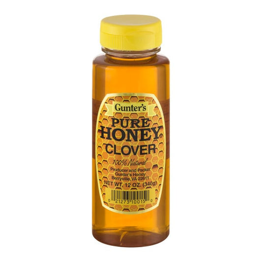 Gunter's Honey, Pure, Clover 12 oz