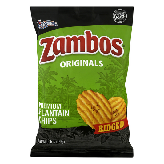 Zambos Plantain Chips, Originals, Ridged 5.5 oz