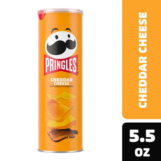 Pringles Potato Crisps Chips Cheddar Cheese, Lunch Snacks, 5.5 oz