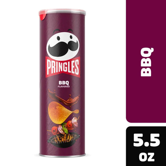 Pringles Potato Crisps Chips BBQ, Lunch Snacks, 5.5 oz