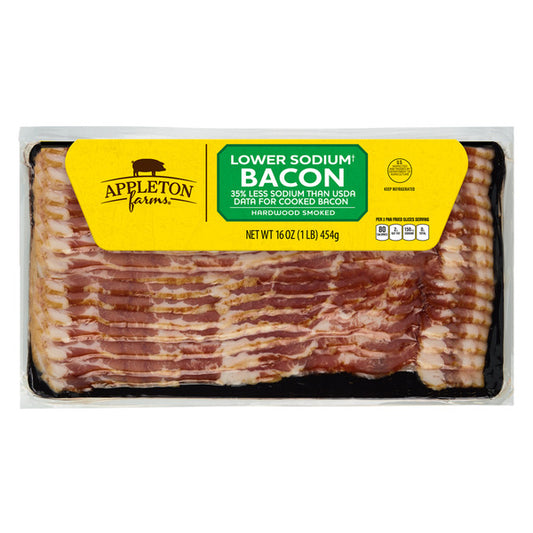 Appleton Farms Lower Sodium Bacon 16 oz