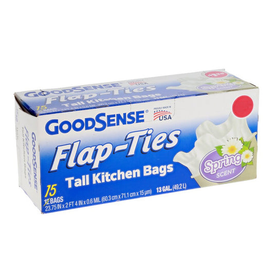 Good Sense Flap-ties Tall Kitchen Bags Spring 15 gal