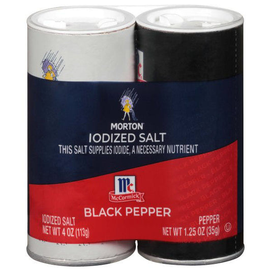 Morton Iodized Salt & Black Pepper 5.25 oz