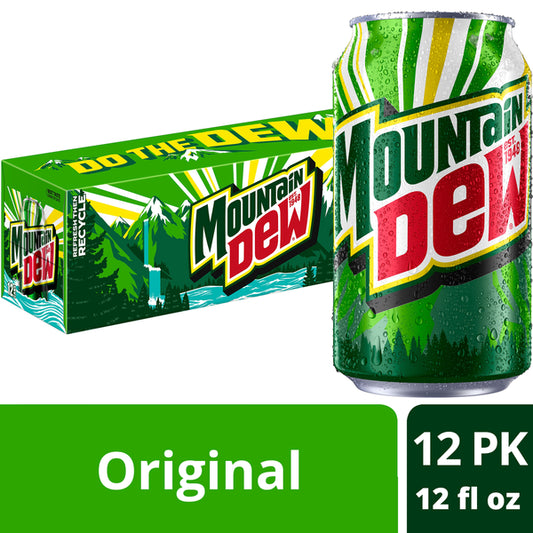 Mountain Dew Soda - Pack 12 fl oz