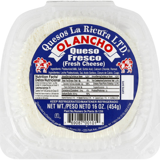Quesos La Ricura Olancho Fresh Cheese 16 oz