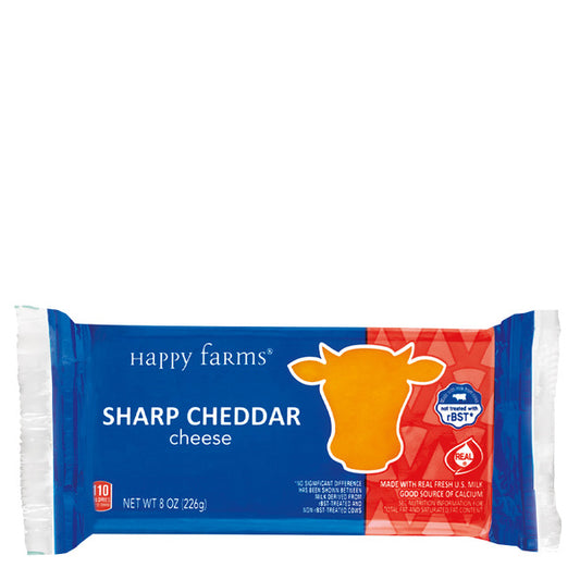 Happy Farms Sharp Cheddar Cheese Block 8 oz